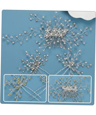 FRCOLOR 2 Sets Bridal Headwear Wedding Hair Clip Bridal Headpieces for Wedding Rhinestone Hair Headpiece Wedding Headdress Pearl Hair Pin Pearl Headpiece Comb Zinc Alloy Bride Rhinestones - Buy Online on GoSupps.com
