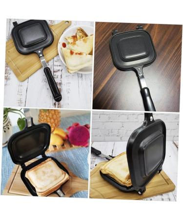 OUNONA Sandwich Skillet Grilling Frying Pan Turnover Maker Sandwich Maker Pan Electric Pancake Griddle Bbq Grill Plate Bbq Griddle Plate Toast Maker Bread Corn Aluminum Alloy Household 36.5X16CM Black - Buy Online on GoSupps.com