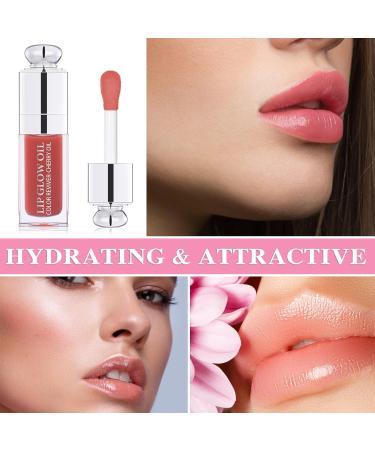 Hydrating Lip Plumping Oil Gloss for Moisturized and Nourished Lips | Tinted Lip Balm for Repairing and Preventing Dryness (012#) - Buy Online on GoSupps.com