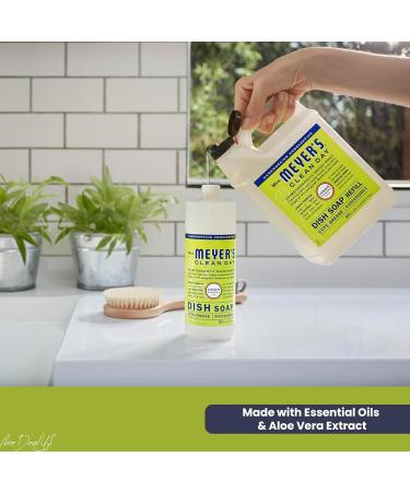Mrs. Meyers Liquid Dish Soap Refill - Lemon Verbena - 48 FL OZ | Includes Silicone Funnel & Magic Cleaning Cloths - 4 Piece Set | International Shipping - Buy Online on GoSupps.com