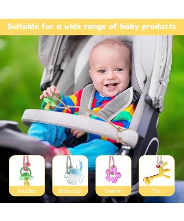 5 PCS Adjustable Silicone Pacifier Chain - BPA-Free Baby Cup Catcher & Stroller Toy Holder in 5 Colors | International Shipping - Buy Online on GoSupps.com
