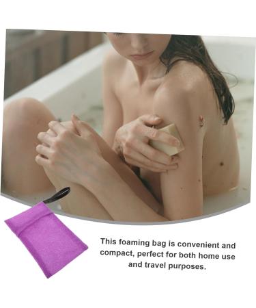 WOFASHPURET Soap Mesh Bag Purple Bar Soap Scrubber Pouch Bar Soap Scrubber Soap Scrubber Pouch Nylon - Buy Online on GoSupps.com