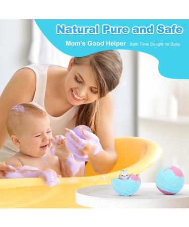 Trecaan Bath Bombs for Kids with Toys Inside Set of 6 Bath Bomb Gift Set Marine Life Toys Gift for Kids Handmade Fizzy Balls Kit Organic Bubble Bath Bomb Great Gift for Birthday Christmas Easter 6pcs+toys - Buy Online on GoSupps.com