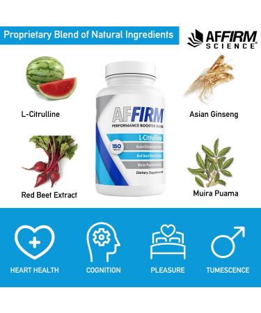 Affirm Science L-Citrulline Dietary Supplement 750mg 60 Tablets | Circulation and Male Performance | Created by Dr. Judson Brandeis - Buy Online on GoSupps.com