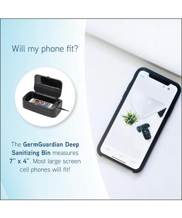 GermGuardian GG900 UV-C Portable Phone Sanitizer - Total Clean Cycle, Reduces Germs & Bacteria on Cell Phones, Glasses, Keys, IDs - Black - Buy Online on GoSupps.com