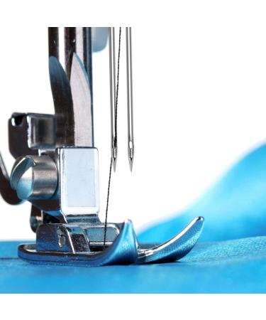 Sewing Machine Twin Needles Set with Automatic Threader - 18 Pieces in 3 Mixed Sizes - 2.0/90, 3.0/90, 4.0/90 - Household Sewing Machine Accessories in Plastic Box - Buy Online on GoSupps.com