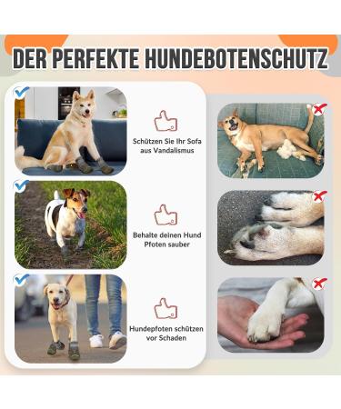 Slowton Dog Shoes for All Sizes - Breathable Non-Slip Paw Protection Boots with Adjustable Reflective Velcro Fastener - Outdoor Pet Footwear (Size 6 Width 6.5 cm Hellbraun) - Buy Online on GoSupps.com