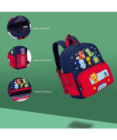 Willikiva Cute Zoo 3D Kids Backpack | Waterproof Toddler Backpack for Boys and Girls | Red Preschool Bag - Buy Online on GoSupps.com
