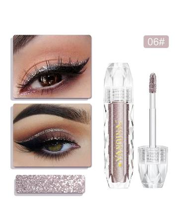 JUNRUO Liquid Glitter Eyeshadow - Rose Gold Metallic Shimmer | Waterproof & Long-Lasting Eye Makeup for Women & Girls - Buy Online on GoSupps.com