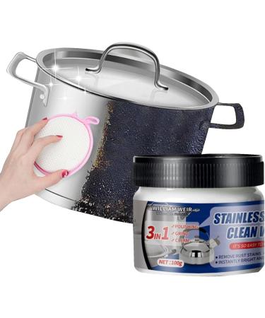 Metal Polish Cream Scratch Remover and Cleaner Stainless Steel Cleaning Wax Stain Removal Multifunctional Rust Remover for Stainless Steel Aluminum Brass Copper Gold Long Lasting Shine 400g - Buy Online on GoSupps.com