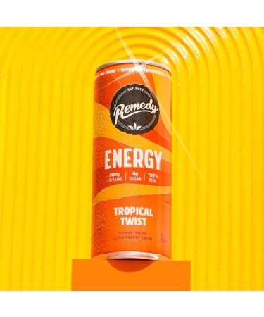Remedy Natural Energy Drink - Tropical Twist & Berry Blast Mixed Pack - Natural Caffeine - Sugar Free & Low Calorie - Kombucha Energy Drink with Probiotics for Gut Health - 12 x 250ml Energy (Berry & Tropical) 12x250ml - Buy Online on GoSupps.com