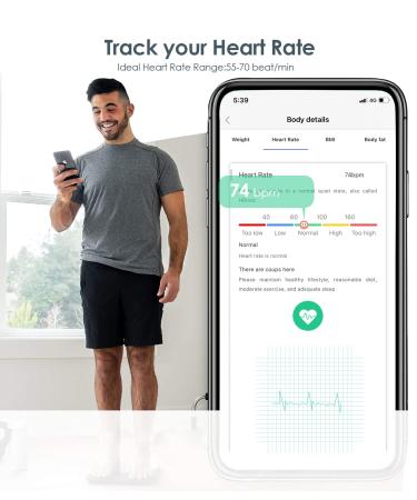 WeGuard Smart Scale for Body Weight and Fat | Digital Bathroom Scale with Bluetooth | Accurate to 0.05lb/0.02kg | Muscle BMI Monitor | 400lb Capacity (Black) - Buy Online on GoSupps.com