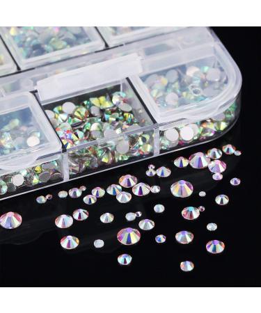 1500-Piece AB Crystal & Clear Rhinestone Nail Art Set with Tweezer & Dotting Pen - Buy Online on GoSupps.com