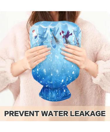 Snowmen Standing Christmas Hot Water Bottle 2L - Pain Relief & Warmth for Adults | Perfect Bed & Foot Warmer - Buy Online on GoSupps.com