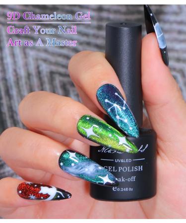9D Cat Eye Gel Polish Set - Holographic Magic Galaxy Chameleon Effect - 6PCS - Buy Online on GoSupps.com