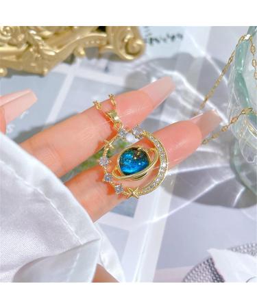 Oralgo Star Planet Pendant Necklace | Exquisite Adjustable Collarbone Jewelry for Women & Girls - Buy Online on GoSupps.com