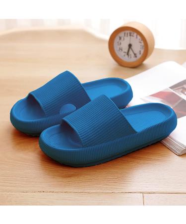 Sliders Cloud Slippers Women Men Non-Slip Mens Womens Slippers Cloud Sliders Soft Flip Flops with Thick Sole for Shower Bathroom Pool Beach 7.5 UK Dark Blue - Buy Online on GoSupps.com