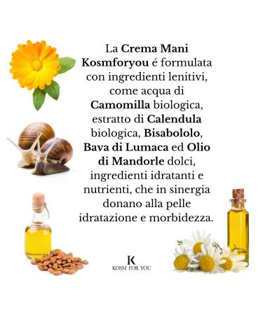 Kosmforyou Hand Cream - Moisturizing & Nourishing for Dry Cracked Skin | Organic Ingredients | 100ml - Buy Online on GoSupps.com