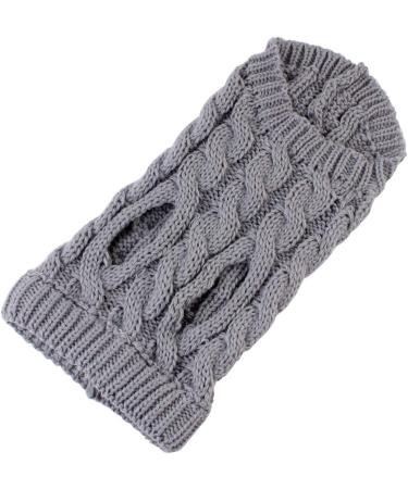 Famkit Pet Dog Roll Collar Sweater - Stylish & Warm Knitwear for Small Dogs (Size L: 8.8-11lb) - Premium Gray Dog Clothing - Buy Online on GoSupps.com