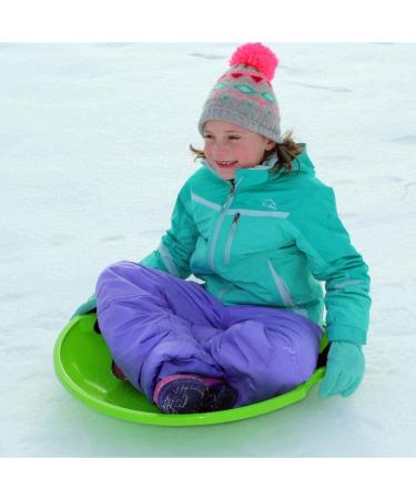 Flexible Flyer Round Flying Saucer Snow Sled - 26 Inch Orange Disc Racer for Kids 4 and Up - Buy Online on GoSupps.com
