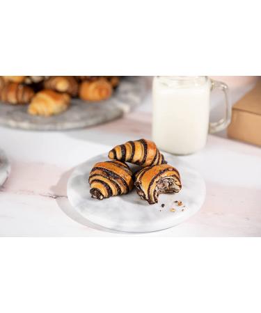 12 Bite Size Pastries | Freshly Baked Croissants | Rugelach Pastries | Breakfast Pastry or Snack | Coffee Snack | Office Snack | Preservative Free & No Coloring Added | 8 oz-Sterns Bakery(Chocolate) Chocolate Rugelach - Buy Online on GoSupps.com