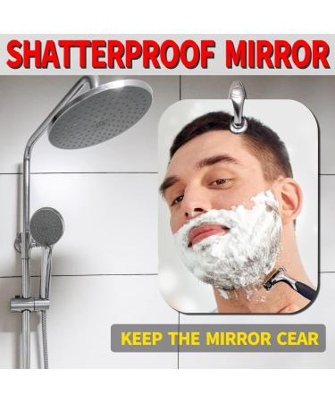 2 Pack Fogless Shower Mirrors for Shaving - Portable, Unbreakable, Anti-Fog, Wall/Camping Hanging - 8x6 Medium Size - Ideal for Travel, Bathroom, Locker - Makeup, Shave - Buy Online on GoSupps.com
