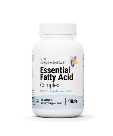 4Life Essential Fatty Acid Complex - Superior Source of Essential Omega-3 and Omega-6 Fatty Acids from Flaxseed Oil, Borage Seed Oil, and Fish Oil - Brain and Cardiovascular System Support - 60 Softgels