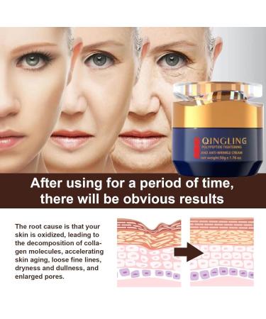 JINMAO Qingling Face Cream Qingling Wrinkle Removal Cream Quinglin Polypeptide Tightening and Anti-Wrinkle Moisturizer Face & Neck & Eye Lotion 3-In-1 (2) - Buy Online on GoSupps.com