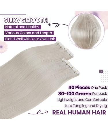 Buy Laavoo Tape-In Hair Extensions - Real Light Blonde 24 inch Remy Seamless Skin Weft - 50g 20pcs - Premium Quality Double-Sided Tape #Hellblond - Buy Online on GoSupps.com