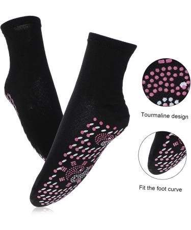 Buy Besportble 5 Pairs Soft Warm Hiking Socks - Self-Heating Turmaline Polyester Stockings for Men | Comfortable House & Sleep Slippers - Buy Online on GoSupps.com
