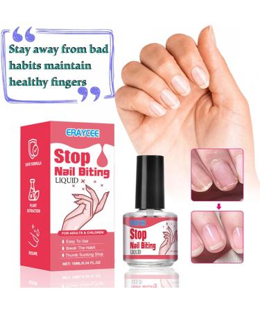 Anti Nail Biting Polish - Quick Drying Nail Biting Prevention - Formula for Nail Biting and Thumb Sucking Prevention - Nail Repair Healthy Ingredient Easy Away from Bad Habit - Buy Online on GoSupps.com