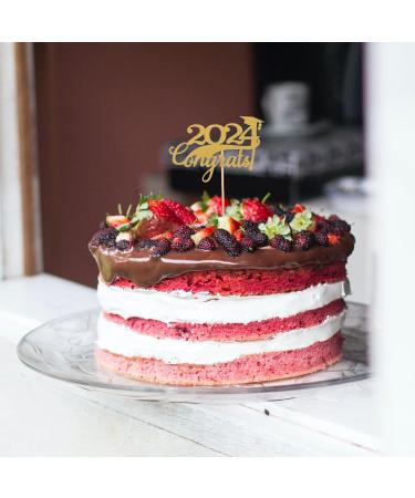 Zerodeko 15pcs 2024 Graduation Cupcake Toppers Glitter Class of 2024 Cupcake Toppers Grad Cap Food Appetizer Cupcake Picks Graduation Party Decorations - Buy Online on GoSupps.com