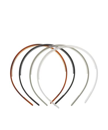Goody Women's Classics Frost Headband 4 Count - Clear/Grey/Tort/Black (Style May Vary) - Buy Online on GoSupps.com