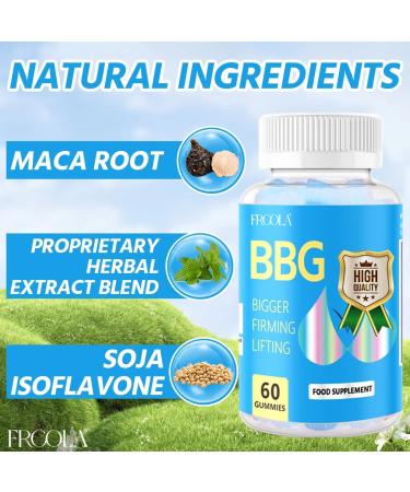 Frcola BBG Gummies Breast Enhancement with Maca Root G-Curve Herbal Extract Proprietary Blend Feminine Health Supplement Blueberry Flavor 60 Gummies - Buy Online on GoSupps.com