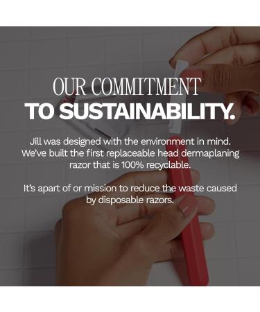 Jill Dermaplane Starter Kit for Women in Rose Facial Razor & Exfoliating Blade Set with Pre-Shave Magic Wipe Gentle Skin Cleanser Glow Moisturizer & 2 Disposable Dermaplane Blades Starter Kit in Rose - Buy Online on GoSupps.com