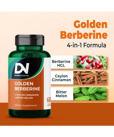 Berberine Supplement with Bitter Melon, Ginkgo Biloba and Ceylon Cinnamon 60 Capsules, Vegan, Made in USA Berberine Capsules for Women and Men - Buy Online on GoSupps.com