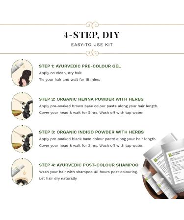 sesa Kit de coloration naturelle en 4 tapes - Pour% GRIS LEV - 100% biologique et ayurv dique - SANS ammoniaque PPD peroxyde 200 g + 40 ml - Buy Online on GoSupps.com