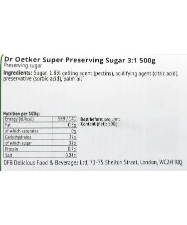 Dr. Oetker Super Preserving Sugar 3 x 500g - Perfect for Jam & Jelly Making - Buy Online on GoSupps.com
