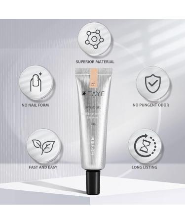TAYE Poly Gel Set - 4 Colors (Clear Pink Nude White) - 30g Nail Extension Gel for Beginners & Professionals | Ideal for Nail Art Salon & DIY Gifts - Buy Online on GoSupps.com
