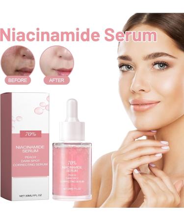 KOAHDE Peach Essence 70% Niacinamide Serum Brightening Hydrating Face Serum Daily Beauty Face Serum Peach Niacin Serum Anti-Aging Face Serum with Peach Essence Brightening and Hydrating Skincare 1PC - Buy Online on GoSupps.com