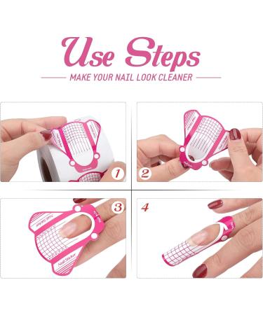 G2PLUS Paper Nail Forms for Gel Builder - 500PCS Adhesive Extension Stickers - Large Nail Builder Forms for Gel Nails - 500 Count Rose - Buy Online on GoSupps.com