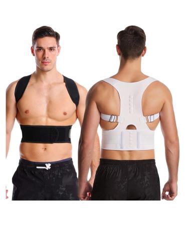 ZCLNYVGJ GUOWGANG Male Female Adjustable Magnetic Posture Corrector Corset Back Brace Back Belt Lumbar Support Straight Corrector S-4XL (Color : Black Size : XX-Large) (Black M) - Buy Online on GoSupps.com