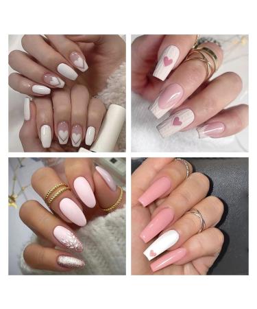 AILLSA Pink Gel Nail Polish Set - French Manicure UV Gel Starter Kit | Base & Top Coat Included - Light Baby Pink & Nude Soak Off | Perfect for DIY Nail Art & Salon Use - Buy Online on GoSupps.com