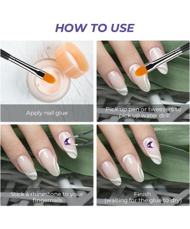 MAEXUS Nail Art Rhinestones Set - 580 Pcs Off White Gems with Tweezers and Drill Pen for DIY Nail Art, Face Make-up - Professional Grade - Buy Online on GoSupps.com