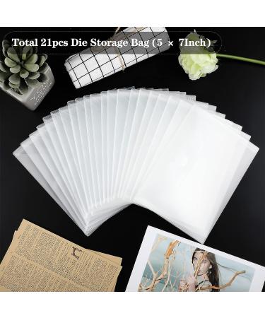 21 Pieces Clear Stamp and Die Storage Pockets - 5 x 7 Inch - Scrapbooking & Card Making Organizer - Buy Online on GoSupps.com