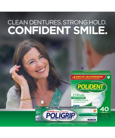 Polident 3 Minute Triple Mint Antibacterial Denture Cleanser, 120 Tablets - Pack of 2 - Buy Online on GoSupps.com