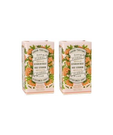 Bread the Sens soap piece - Hand & body soap with geranium - with olive oil - body care for women and men - Marseille soap - 97% natural ingredients - 2x150g - Buy Online on GoSupps.com