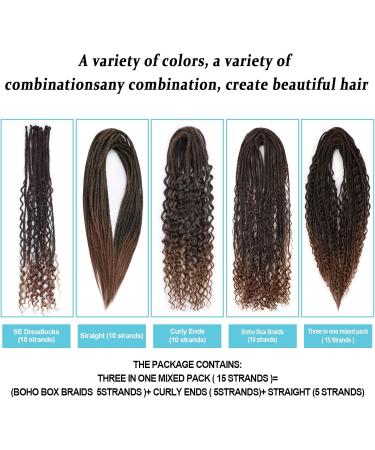 FANWYFYU Straight Double Ended Dreadlock Extensions 24 Inch DE Dreads Full Set Synthetic Hippie Style Dreads 10 Strands Handmade Braid In Dreadlock Extensions (straight 27/613) DE- 24 Inch straight(10 Strands) 27/613 - Buy Online on GoSupps.com