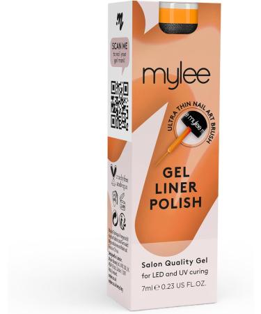 Mylee Liner Gel Nail Polish 7ml Tangerine Sorbet with Built-In Nail Art Brush | UV/LED Soak-Off Manicure Pedicure for Salon & Home Use | Long Lasting & Easy to Apply - MGL0128 - Buy Online on GoSupps.com