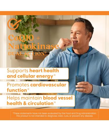 Doctor's Best CoQ10 100 mg + Nattokinase 2 000FU Supports Heart & Circulation Support Non-GMO Gluten Free Vegan 60 Veggie Caps - Buy Online on GoSupps.com